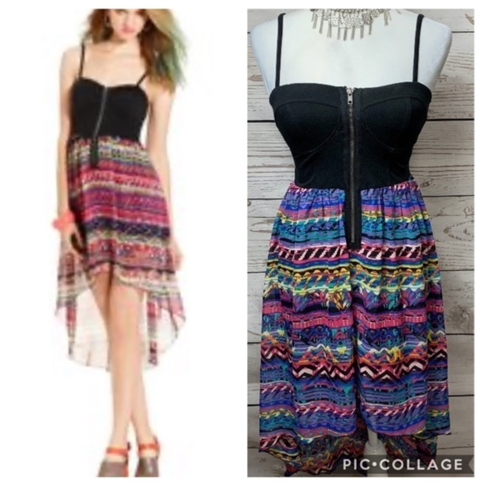 Material Girl Corset Zippered High Low Dress